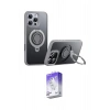 MARSİLYAN™- iPhone 16 Pro Kılıf Zirve Çizgi Prime - Siyah Bilvis 5in1 3D Magic Cam Ekran Koruyucu