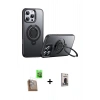 MARSİLYAN™- iPhone 16 Pro Kılıf Zirve Çizgi Prime - Siyah Bilvis Hayalet Cam Ekran Koruyucu + Raze Metal Kamera Lens - CLTM
