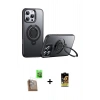 MARSİLYAN™- iPhone 16 Pro Kılıf Zirve Çizgi Prime - Siyah Buffer Cam Ekran Koruyucu + Raze Metal Kamera Lens - CLTM