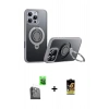 MARSİLYAN™- iPhone 16 Pro Kılıf Zirve Çizgi Prime - Siyah Buffer Cam Ekran Koruyucu + Siyah Raze Metal Kamera Lens
