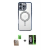 MARSİLYAN™- iPhone 16 Pro Kılıf Zirve Doku Prime - Şeffaf 360 Full Body Arka Koruyucu + Raze Metal Kamera Lens - CLTM