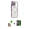 MARSİLYAN™- iPhone 16 Pro Kılıf Zirve Doku Prime - Şeffaf 360 Full Body Arka Koruyucu + Raze Metal Kamera Lens - CLTM