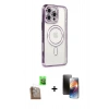 MARSİLYAN™- iPhone 16 Pro Kılıf Zirve Doku Prime - Siyah 3D Antistatik Mat Seramik Nano Ekran Koruyucu + Raze Metal Kamera Lens - CLTM