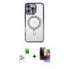 MARSİLYAN™- iPhone 16 Pro Kılıf Zirve Doku Prime - Siyah 3D Antistatik Mat Seramik Nano Ekran Koruyucu + Raze Metal Kamera Lens - BZ