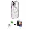 MARSİLYAN™- iPhone 16 Pro Kılıf Zirve Doku Prime - Siyah 3D Antistatik Mat Seramik Nano Ekran Koruyucu + Raze Metal Kamera Lens - BZ