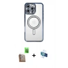 MARSİLYAN™- iPhone 16 Pro Kılıf Zirve Doku Prime - Siyah 3D Antistatik Seramik Nano Ekran Koruyucu + Raze Metal Kamera Lens - CLTM