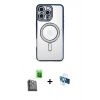 MARSİLYAN™- iPhone 16 Pro Kılıf Zirve Doku Prime - Siyah 3D Antistatik Seramik Nano Ekran Koruyucu + Raze Metal Kamera Lens - SH