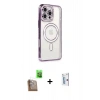 MARSİLYAN™- iPhone 16 Pro Kılıf Zirve Doku Prime - Siyah Bilvis 0.18mm Plus Cam Ekran Koruyucu + Raze Metal Kamera Lens - CLTM