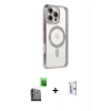 MARSİLYAN™- iPhone 16 Pro Kılıf Zirve Doku Prime - Siyah Bilvis 0.18mm Plus Cam Ekran Koruyucu + Raze Metal Kamera Lens - SH