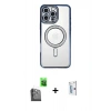 MARSİLYAN™- iPhone 16 Pro Kılıf Zirve Doku Prime - Siyah Bilvis 0.18mm Plus Cam Ekran Koruyucu + Raze Metal Kamera Lens - SH