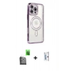 MARSİLYAN™- iPhone 16 Pro Kılıf Zirve Doku Prime - Siyah Bilvis 0.18mm Plus Cam Ekran Koruyucu + Raze Metal Kamera Lens - SH