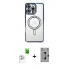 MARSİLYAN™- iPhone 16 Pro Kılıf Zirve Doku Prime - Siyah Bilvis 3D Mat Cam Ekran Koruyucu + Raze Metal Kamera Lens - BZ