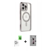 MARSİLYAN™- iPhone 16 Pro Kılıf Zirve Doku Prime - Siyah Bilvis 3D Mat Cam Ekran Koruyucu + Raze Metal Kamera Lens - BZ