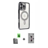 MARSİLYAN™- iPhone 16 Pro Kılıf Zirve Doku Prime - Siyah Bilvis 3D Mat Cam Ekran Koruyucu + Siyah Raze Metal Kamera Lens