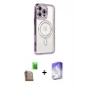 MARSİLYAN™- iPhone 16 Pro Kılıf Zirve Doku Prime - Siyah Bilvis 5in1 3D Magic Cam Ekran Koruyucu + Raze Metal Kamera Lens - CLTM