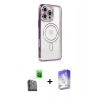 MARSİLYAN™- iPhone 16 Pro Kılıf Zirve Doku Prime - Siyah Bilvis 5in1 3D Magic Cam Ekran Koruyucu + Raze Metal Kamera Lens - SH