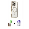 MARSİLYAN™- iPhone 16 Pro Kılıf Zirve Doku Prime - Siyah Bilvis 5in1 3D Magic Cam Ekran Koruyucu + Raze Metal Kamera Lens - CLTM