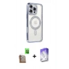 MARSİLYAN™- iPhone 16 Pro Kılıf Zirve Doku Prime - Siyah Bilvis 5in1 3D Magic Cam Ekran Koruyucu + Raze Metal Kamera Lens - CLTM