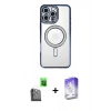 MARSİLYAN™- iPhone 16 Pro Kılıf Zirve Doku Prime - Siyah Bilvis 5in1 3D Magic Cam Ekran Koruyucu + Raze Metal Kamera Lens - SH