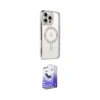 MARSİLYAN™- iPhone 16 Pro Kılıf Zirve Doku Prime - Siyah Bilvis 5in1 5D Magic Hayalet Cam Ekran Koruyucu