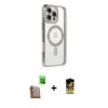 MARSİLYAN™- iPhone 16 Pro Kılıf Zirve Doku Prime - Siyah Buffer Cam Ekran Koruyucu + Raze Metal Kamera Lens - CLTM