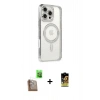 MARSİLYAN™- iPhone 16 Pro Kılıf Zirve Doku Prime - Siyah Buffer Cam Ekran Koruyucu + Raze Metal Kamera Lens - CLTM