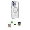 MARSİLYAN™- iPhone 16 Pro Kılıf Zirve Doku Prime - Siyah Buffer Cam Ekran Koruyucu + Raze Metal Kamera Lens - CLTM