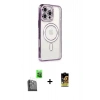 MARSİLYAN™- iPhone 16 Pro Kılıf Zirve Doku Prime - Siyah Buffer Cam Ekran Koruyucu + Raze Metal Kamera Lens - SH