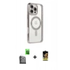 MARSİLYAN™- iPhone 16 Pro Kılıf Zirve Doku Prime - Siyah Buffer Cam Ekran Koruyucu + Raze Metal Kamera Lens - SH
