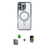 MARSİLYAN™- iPhone 16 Pro Kılıf Zirve Doku Prime - Siyah Buffer Hayalet Cam Ekran Koruyucu + Raze Metal Kamera Lens - SH