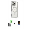 MARSİLYAN™- iPhone 16 Pro Kılıf Zirve Doku Prime - Siyah Buffer Hayalet Cam Ekran Koruyucu + Raze Metal Kamera Lens - SH