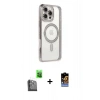 MARSİLYAN™- iPhone 16 Pro Kılıf Zirve Doku Prime - Siyah Buffer Hayalet Cam Ekran Koruyucu + Raze Metal Kamera Lens - SH
