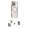 MARSİLYAN™- iPhone 16 Pro Kılıf Zirve Doku Prime - Siyah Joko Magic 5D Hayalet Cam + Raze Metal Kamera Lens - CLTM