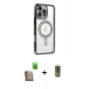 MARSİLYAN™- iPhone 16 Pro Kılıf Zirve Doku Prime - Siyah Joko Magic 5D Hayalet Cam + Raze Metal Kamera Lens - CLTM