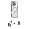 MARSİLYAN™- iPhone 16 Pro Kılıf Zirve Doku Prime - Siyah Joko Magic 5D Hayalet Cam + Raze Metal Kamera Lens - SH