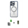 MARSİLYAN™- iPhone 16 Pro Kılıf Zirve Doku Prime - Siyah Joko Magic 5D Hayalet Cam + Raze Metal Kamera Lens - SH