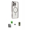 MARSİLYAN™- iPhone 16 Pro Kılıf Zirve Doku Prime - Siyah Joko Magic 5D Hayalet Cam + Raze Metal Kamera Lens - SH