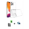 MARSİLYAN™- iPhone 16 Pro Kılıf Zirve Doku - Siyah 3D Antistatik Seramik Nano Ekran Koruyucu + Raze Metal Kamera Lens - SH