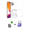 MARSİLYAN™- iPhone 16 Pro Kılıf Zirve Doku - Siyah Bilvis 5in1 5D Magic Hayalet Cam Ekran Koruyucu + Raze Metal Kamera Lens - SH