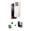 MARSİLYAN™- iPhone 16 Pro Kılıf Zirve Klasik Prime - Siyah 3D Antistatik Mat Seramik Nano Ekran Koruyucu + Raze Metal Kamera Lens - SH