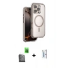 MARSİLYAN™- iPhone 16 Pro Kılıf Zirve Klasik Prime - Siyah Bilvis 0.18mm Plus Cam Ekran Koruyucu + Raze Metal Kamera Lens - SH