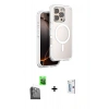 MARSİLYAN™- iPhone 16 Pro Kılıf Zirve Klasik Prime - Siyah Bilvis 0.18mm Plus Cam Ekran Koruyucu + Raze Metal Kamera Lens - SH