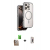MARSİLYAN™- iPhone 16 Pro Kılıf Zirve Klasik Prime - Siyah Bilvis 3D Cam Ekran Koruyucu + Raze Metal Kamera Lens - CLTM