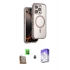 MARSİLYAN™- iPhone 16 Pro Kılıf Zirve Klasik Prime - Siyah Bilvis 5in1 3D Magic Cam Ekran Koruyucu + Raze Metal Kamera Lens - CLTM