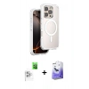 MARSİLYAN™- iPhone 16 Pro Kılıf Zirve Klasik Prime - Siyah Bilvis 5in1 5D Magic Hayalet Cam Ekran Koruyucu + Raze Metal Kamera Lens - BZ