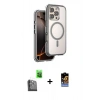 MARSİLYAN™- iPhone 16 Pro Kılıf Zirve Klasik Prime - Siyah Buffer Hayalet Cam Ekran Koruyucu + Raze Metal Kamera Lens - SH