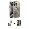 MARSİLYAN™- iPhone 16 Pro Kılıf Zirve Modern Prime - Şeffaf 360 Full Body Arka Koruyucu + Raze Metal Kamera Lens - CLTM
