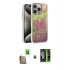 MARSİLYAN™- iPhone 16 Pro Kılıf Zirve Modern Prime - Şeffaf 360 Full Body Arka Koruyucu + Raze Metal Kamera Lens - CLTM