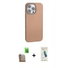 MARSİLYAN™- iPhone 16 Pro Kılıf Zirve Modern Prime - Şeffaf Pasifik Cam Ekran Koruyucu + Raze Metal Kamera Lens - CLTM