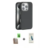 MARSİLYAN™- iPhone 16 Pro Kılıf Zirve Modern Prime - Şeffaf Pasifik Cam Ekran Koruyucu + Raze Metal Kamera Lens - CLTM